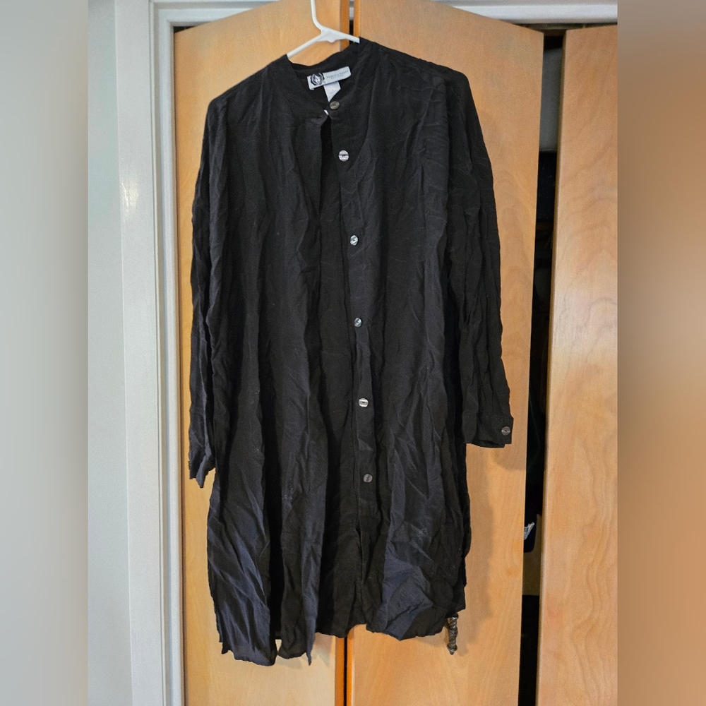 Rebecca Moses Black Button-Up Shirt
